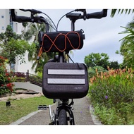 FRONT BLOCK BICYCLE BAG/ CASE Front Block Bag with front carrier adaptor, Polyester (Compatible with BROMPTON ADAPTOR)