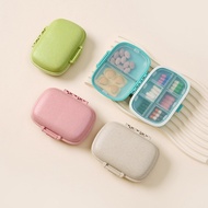 pill box Portable 8-Grid Moisture-Proof Pill Box Pill Storage Box Double-Layer Sealed Medicine Packi