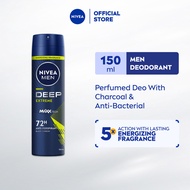 NIVEA MEN Deep Extreme Deodorant Spray 150ml / Antiperspirant / Ubat Ketiak