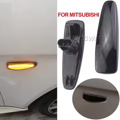 2X Dynamic LED Side Marker Turn Signal Repeater Flowing Flash Light Fit For Mitsubishi Lancer Evolut