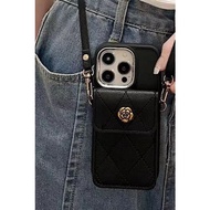 TDH84 EQ16 Silicone Case for iphone 6-15 Pro Max with Crossbody Wallet Case