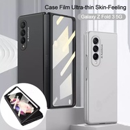 CASE SAMSUNG GALAXY Z FOLD 3 5G 2021 CASING GK ORIGINAL MATTE WITH TEMPERED GLASS C0VER