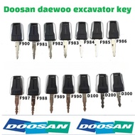 Doosan Daewoo Excavator Key Set DX55 DX60 DX75 DX150 DX200 DX215 Ignition Start Door Key Spare Part 