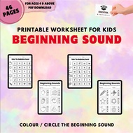 [PDF WORKSHEET] Beginning Sound Printable Worksheet for Kids