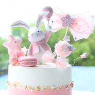 [Hare.D] Ready Stock Pink Cake Decorating Cake Insert Card Birthday Celebration Birthday Festival Ba