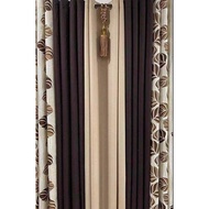 7Ft, 5in1 plain & printed curtain 60x85inches(150x215cm)8 rings curtain
