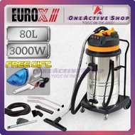 EUROX 80L Wet & Dry Vacuum Cleaner VAC8003 - 6 Month Warranty ( FOR CAR WASH EUROX VACUUM EUROXPOWER