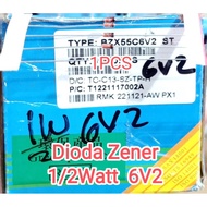 Zener Diode 0.5Watt 6V2 Zener 1/2Watt 6V2