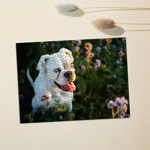35/300/500/1000pcs Personalized Custom Photo Puzzle For Pet Dog DIY Puzzle Photo Portrait Handmade B