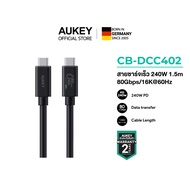 Aukey CB-DCC402 สายชาร์จ USB4 V2.0 ความเร็วสูง 80Gbps 1.5 เมตร รองรับ PD 240W USB-C to USB-C Circle