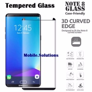 Samsung Note 8 Full Coverage Tempered Glass Case Friendly