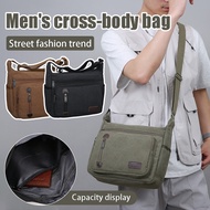 Bag Bag Messenger Outdoor Shoulder Leisure Retro Coin Bag Bag Large Travel Capacity Outdoor Retro Le