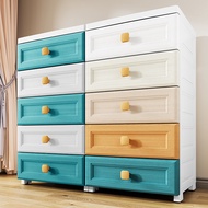 S/💎Drawer Storage Cabinet Solid Wood Drawer Storage Cabinet with Wheels Storage Cabinet Storage Box56Wide Plastic Toy Mu