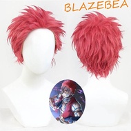 BLAZEBEA Akaza Cosplay Wig, Fluffy Anime Demon Slayer Cosplay Wig, Party Heat Resistant Natural Synt