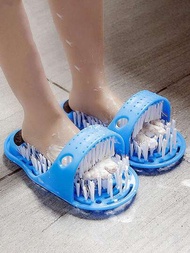 1入組吸盤足底按摩刷，浴室拖鞋刷子，可用於去角質和按摩足部