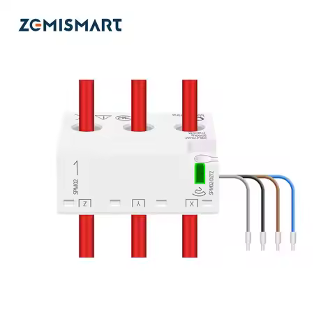 Zemismart Zigbee WiFi 3 Phase Energy Meter Power Monitoring Measure Consumption 63A Work with Tuya S