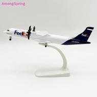 AmongSpring 1 Set 20cm Fedex ATR Airplane Model Airplane Toy Diecast Metal Alloy Collection Children