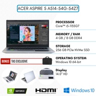 Bisa Faktur Pjk! Laptop Acer Aspire 5 54Z7 Core I5 Gen11 Ram 12Gb Ssd