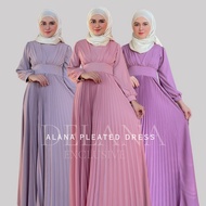 ALANA PLEATED DRESS ABAYA | LONG DRESS | KOREAN DRESS | DRESS LABUH | DRESS MUSLIMAH | ABAYA MUSLIMA