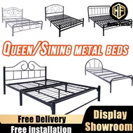 HF Queen/Single Metal Bed Double Deck Metal Bed Single Metal Bed With Foam Mattresses B