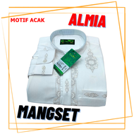 NEW Baju Koko AL~MIA Putih Kualitas PREMIUM Lengan Panjang kancing Manset Original AlMia fashion Mus