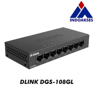 D-LINK DGS-108 8-Port Gigabit Desktop Switch Metal Casing DGS108 DLINK 10/100/1000