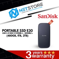 SANDISK PORTABLE SSD E30 USB 3.2 GEN 2 520MB/s - 800MB/s (480GB, 1TB, 2TB)