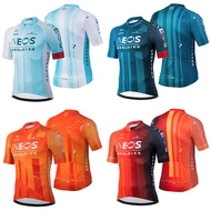 Ineos Team Summer Short Sleeve Cycling Jersey Breathable MTB Mountain Racing Bike Uniform Bib Shorts