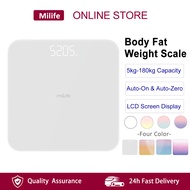 Milife Digital Electronic Weighing Scale 5kg-180 kg High Precision Body Fat Scale BMI Health Scale F