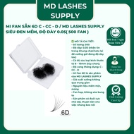 6D fan eyelashes curvature C - CC - D, thickness 0.05 (1 box of 500 fans) MD LASHES SUPPLY (eyelash 