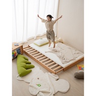 Dream Superman Platform Bed Montessori Floor Bed Solid Wood Side Retractable Widened Baby Bed Childr