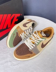 👟「Brand New」 Zion Williamson x Jordan Air Jordan 1 retro low og 棕色 巫毒娃娃 男女同款