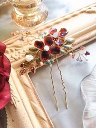 Giselle - 手工染色銅花髮釵 • 中式髮釵款