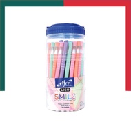 ปากกาลูกลื่น Liso smile แพค 12ด้าม/50ด้าม 0.5mm. Elfen ปากกา ปากกาลูกลื่น ลิโซ่สมายล์ น้ำเงิน 0.5 UB