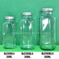 [READYSTOCK] BOTOL KACA PETAK MULUT BESAR 250ML/350ML/500ML