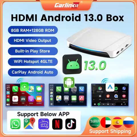 CarlinKit CarPlay Ai Box HDMI Android 13 Wireless Android Auto CarPlay TV Box SM6225 660 8-Core HD V