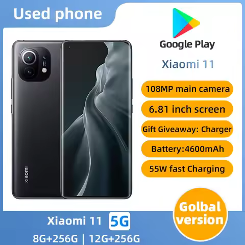 Xiaomi 11 5G Android 6.81 inch 3200x1440 Pixel RAM 12GB ROM 256GB In-Screen Fingerprint Recognition 