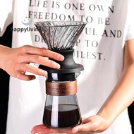 happylivingl Immersion Coffee Dripper Pour Over Dripper Immersion Dripper Coffee Maker Glass Coffee 