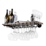 Industrial Water Pipe Hanging Wall-Mounted Wine Rack, Wine Glass Rack Wine Rack, Wine Glass Wall-Mou