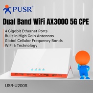 PUSR4G/5G Dual Band WiFi6 AX3000 CPE Router Sim Card Slot Qualcomm IPQ5018 4*Gigabit Ports FWA U200