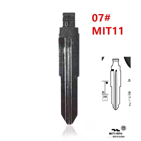 10pcs 07# KD Key Blade MIT11 MIT11R Metal Uncut Blank Flip Remote Key Blade for Mitsubishi for Keydi