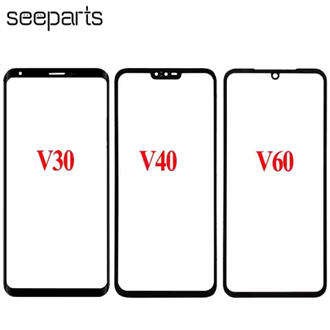 For LG V10 V20 V30 V35 V40 V50 V60 ThinQ Outer Glass Lens Front Glass Screen Panel Replacement Parts