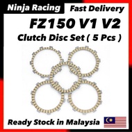 STD Clutch Disc Set - 5 Pcs Yamaha FZ150 FZ150i FZ 150 i FZ 150i Old V1 V2 Clac Klac Kevlar Kelvar F