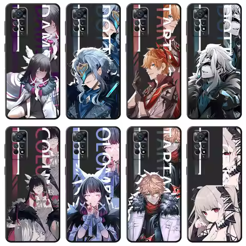 Anime Genshin Impact TPU Soft Phone Case for Xiaomi Redmi Note 12 11T 8T 9T 10 Lite 10S 11 Pro 9 11S