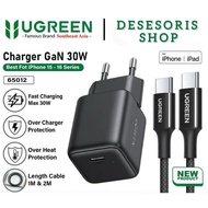 UGREEN Charger 30W USB-C GaN Fast Charger Type C to C Cable