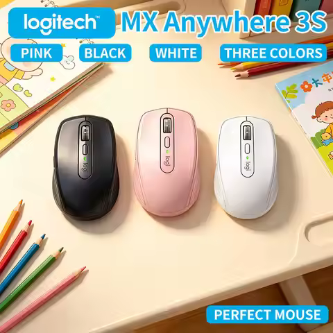 Logitech MX Anywhere 3S Wireless Mouse - 8000 DPI Darkfield, MagSpeed Hyper-Scroll, 3-Device Connect