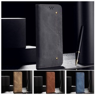 Fashion Retro Jeans Style Case For Xiaomi Poco M3 F3 X3 NFC C40 F2 Pro M4 Pro X4 Pro 5G/Mi 9T 10T 11T 12T Pro 12 12S 12X 12 13 Pro Magnet Flip Leather Cover with Stand Card Slots Casing