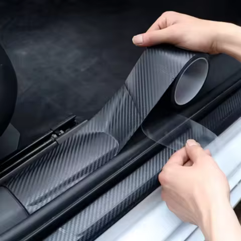 Carbon Fiber Tape Stickers on Car Automotive Cloth Tape Waterproof Decorative Masking Adhesive Adhes