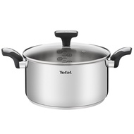 Tefal Emotion INOX Stainless Steel IH Induction Stewpot (20cm, 24cm) Dishwasher Oven Safe No PFOA Silver