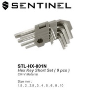 L Key 9 Pcs Hex Key Set STL-HX-001N CR-V Material SENTINEL